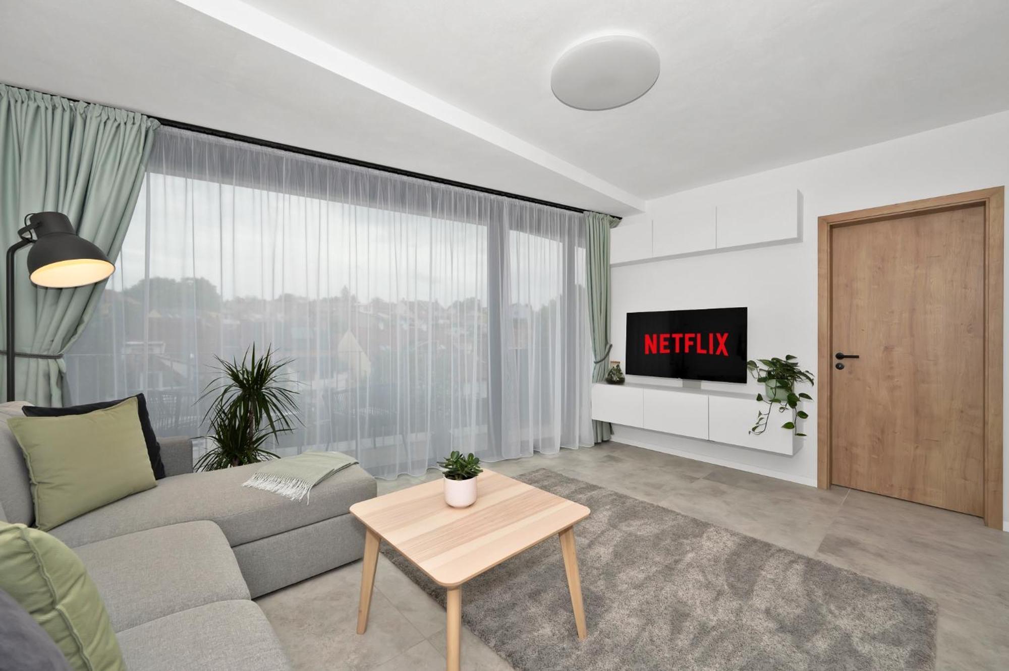 Fully Equipped Apartments With Terraces, Free Garage Parking, Netflix & Ac - By Apartmany Slapanice Cz 外观 照片
